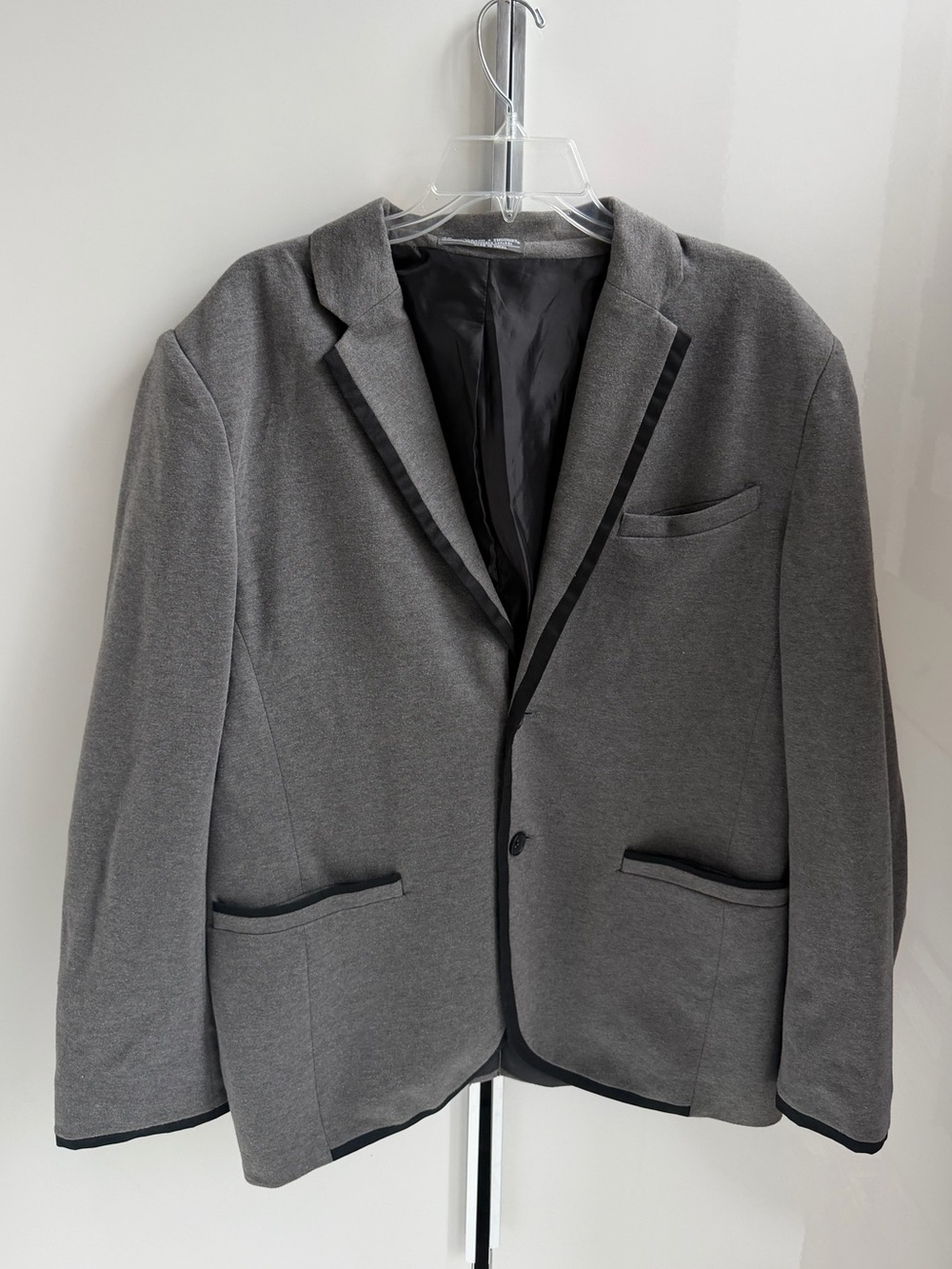 Threads 4 Thought Gray Blazer with Black Trim